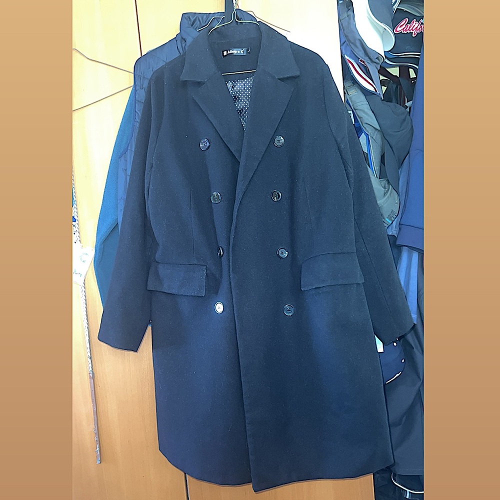 Double Breasted Belted Mid Long Outwear Winter Peacoat